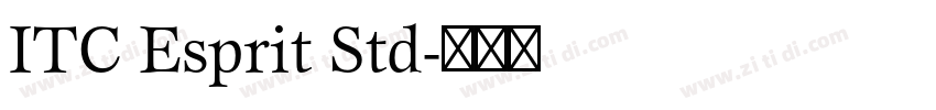 ITC Esprit Std字体转换